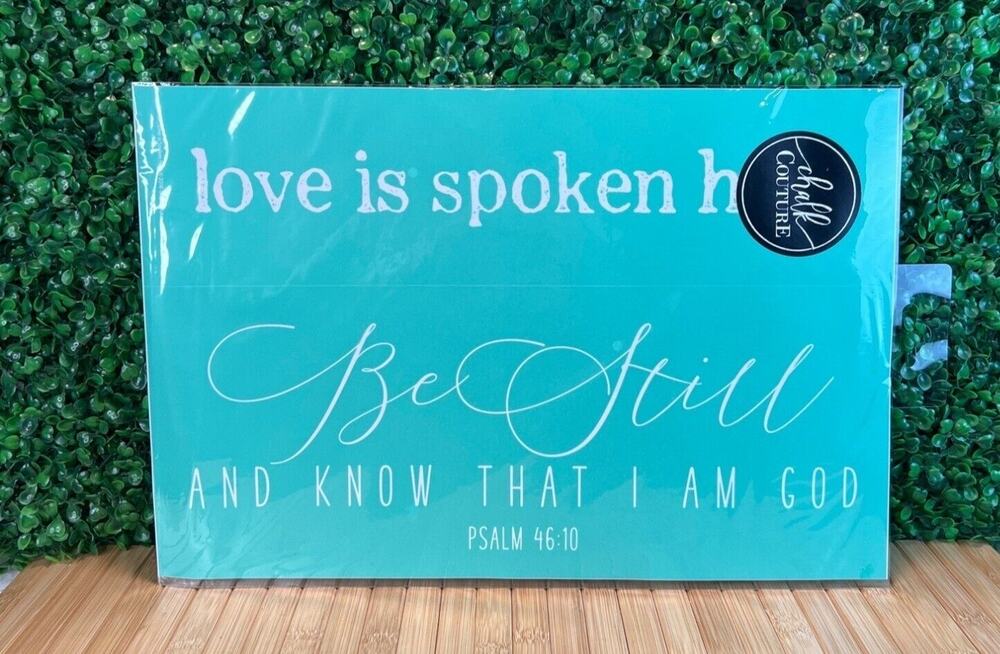 New Chalk Couture Love Is Spoken Here C181101 RETIRED Size C 12"x18" Craft Gift